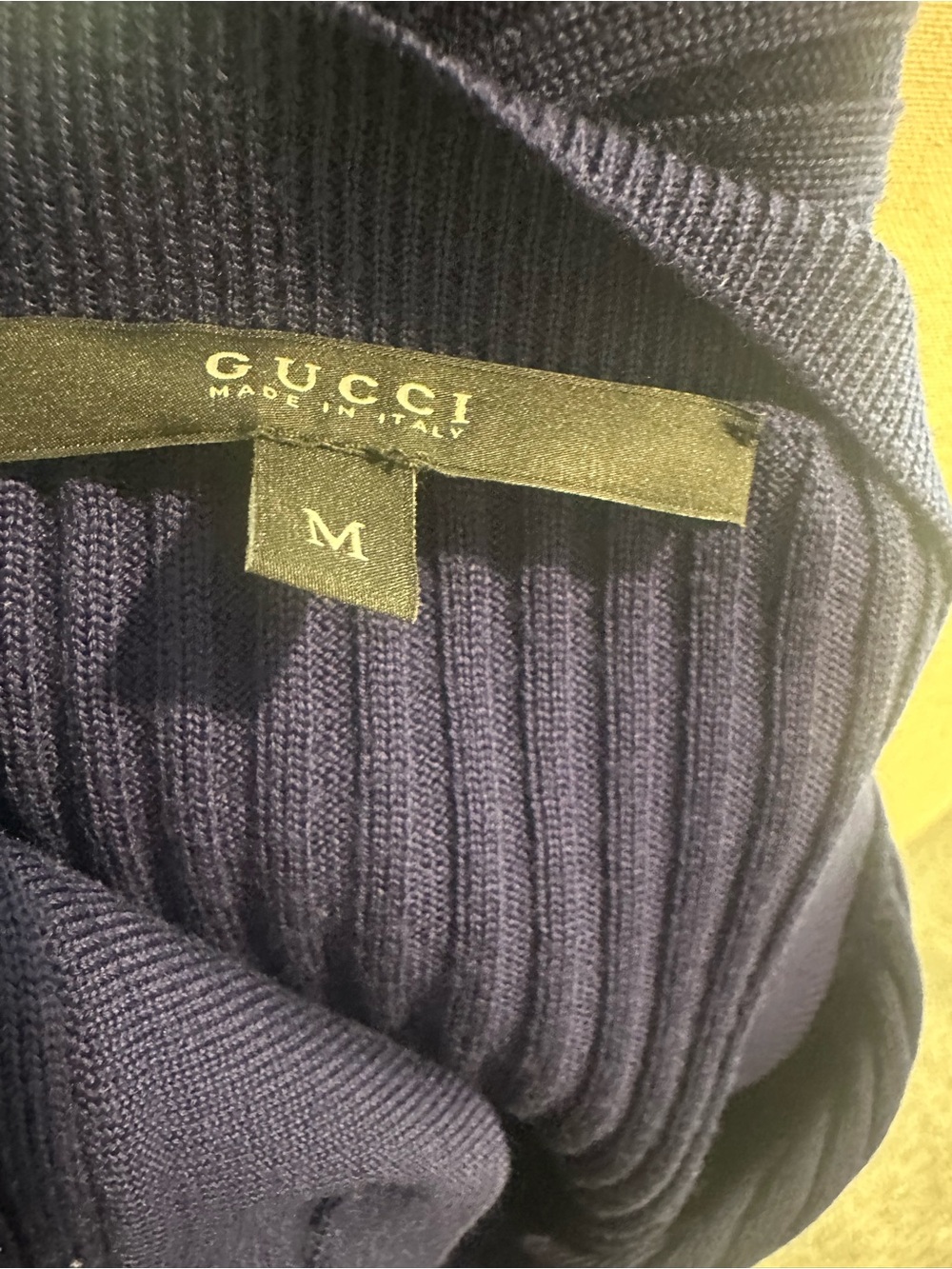 Gucci Ribbed Knit Button-Front Sweater with Belt - Picture 2 of 5